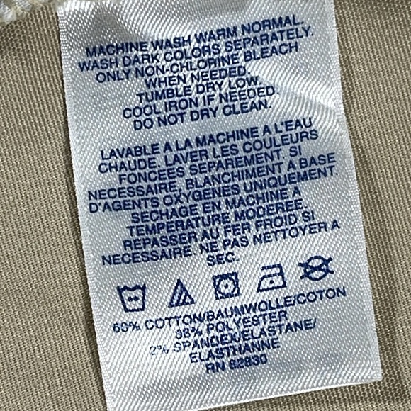 Lands' End womens khaki flat front 8.5" inseam Bermuda shorts - size 6P - Picture 6 of 9